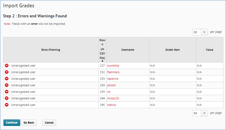 Image titled import grades Step 2:Errors and warnings found